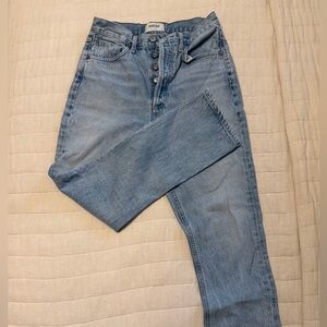 Agolde Women's Denim Riley High Rise Straight Crop